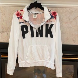 White quarter zip sweatshirt